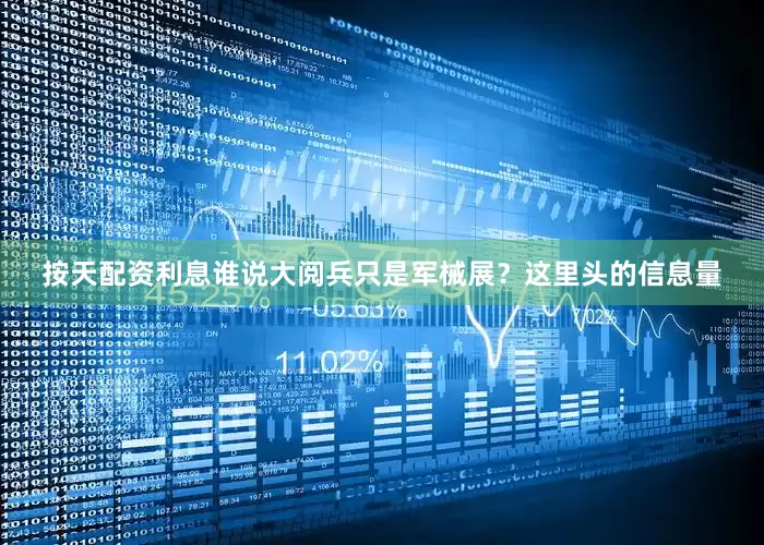 按天配资利息谁说大阅兵只是军械展？这里头的信息量